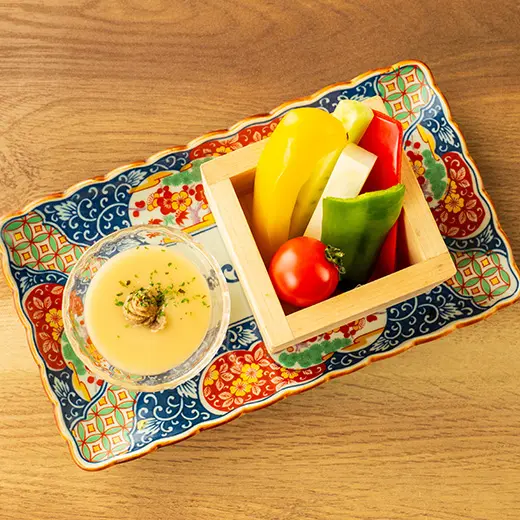 彩り野菜の蟹味噌バーニャカウダー