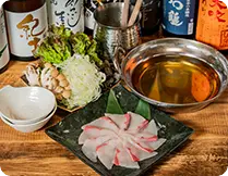 至高の贅沢！脂の乗ったぶりしゃぶとのどぐろ塩焼きコース（鍋あり）