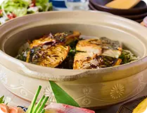 【博多名物】直送刺し盛りと鯖まぶし土鍋の博多満喫コース