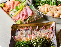 【豪華】明太子・刺身3点・胡麻鯖・もつ鍋博多贅沢コース