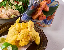 【豪華】明太子・刺身3点・胡麻鯖・もつ鍋博多贅沢コース